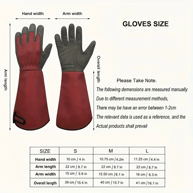 Long Style Gardening Gloves Thorn Proof Gloves Canvas Rose Pruning Garden Gloves with Touch Screen Breathable Work Gloves thumbnail 5