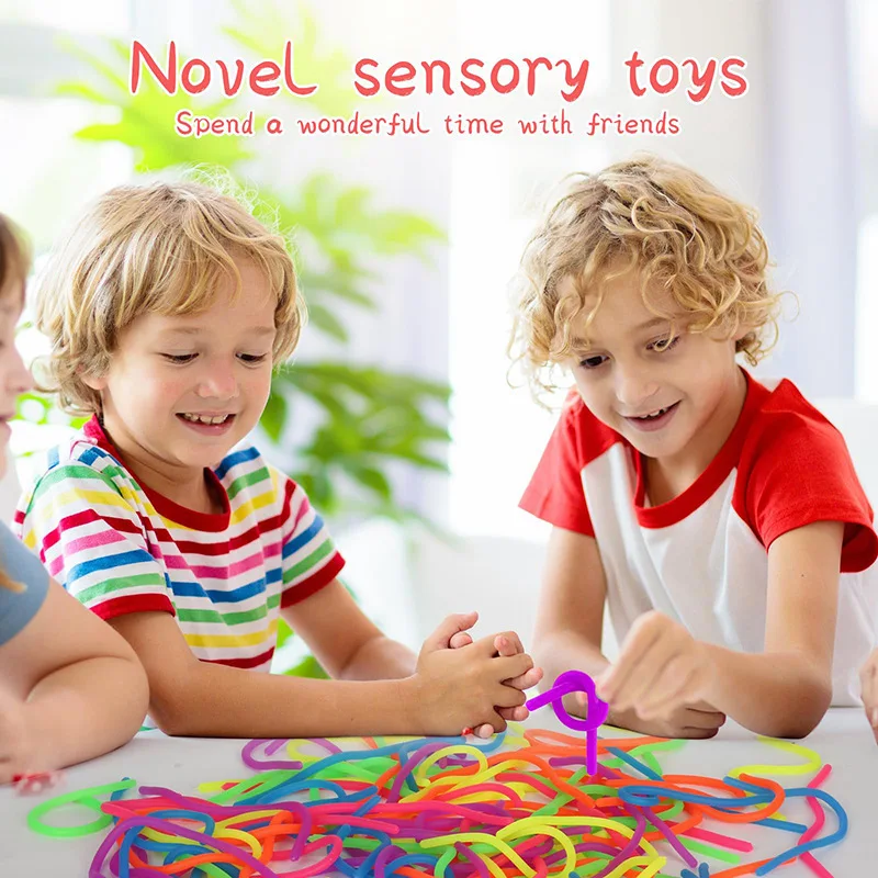 10/30PCS Noodle Pack Stretchy Strings Fidget Toys Silent Fidget Toys Relieve Stress Adult Anxiety Stress Autistic ADD ADHD Toy thumbnail 4
