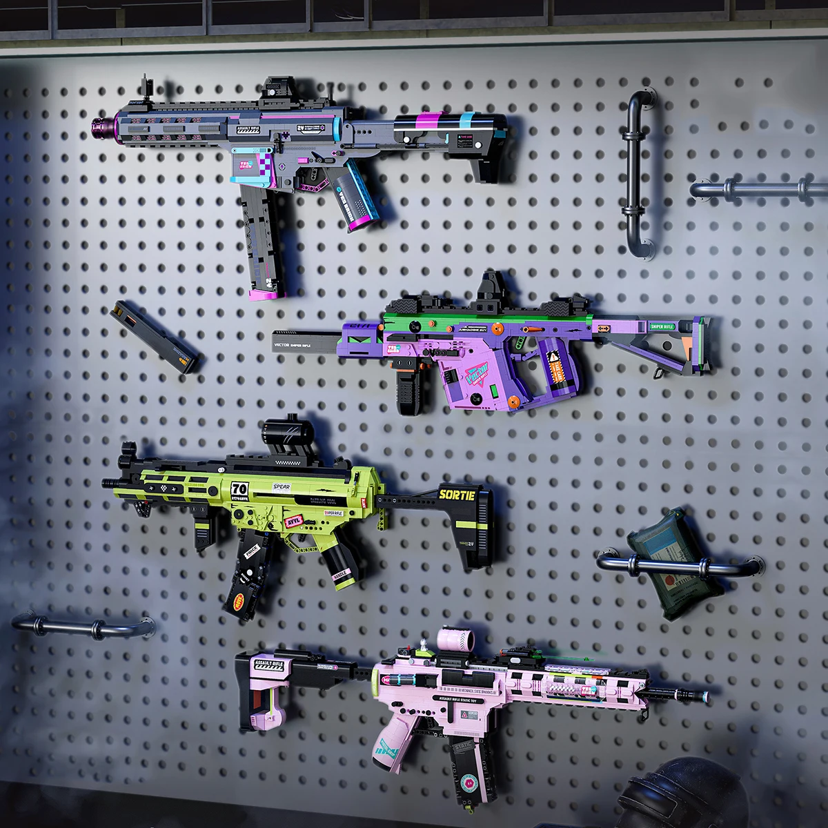 Cool Toy Guns Building Blocks Models Gun Military Simulated Shooting Plastic Mini Bricks Assembly Toys Boys Gifts thumbnail 2