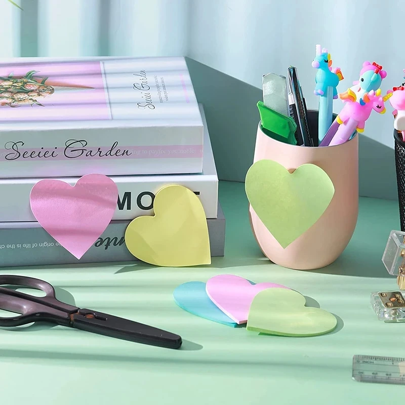 Heart Sticky Notes Notepad Self Sticky Note Pads Notebook Planner Sticker For Office School Stationery Accessories 120 Sheets thumbnail 6