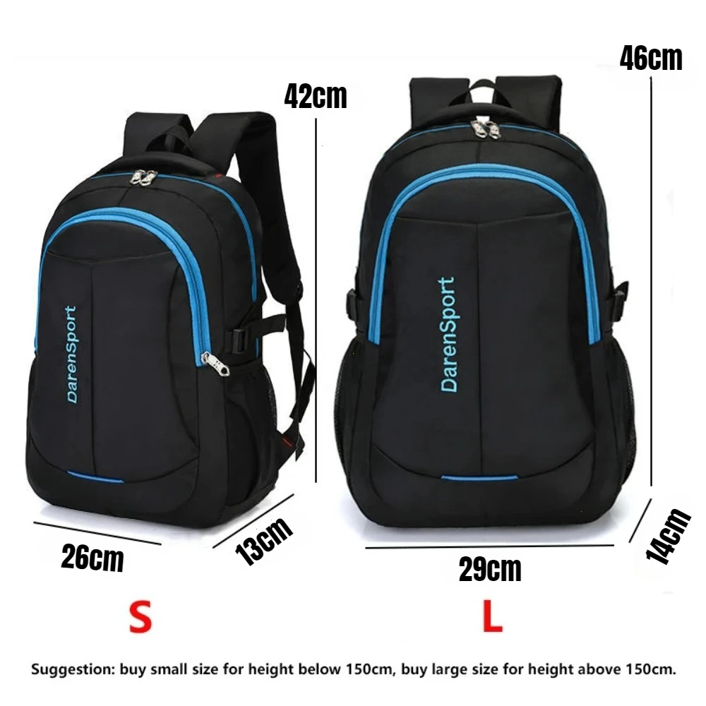 Oxford Shoulder Backpack Fashion Lightweight Waterproof Travel Laptop Rucksack Large Capacity Wear-resistant Student School Bag thumbnail 4