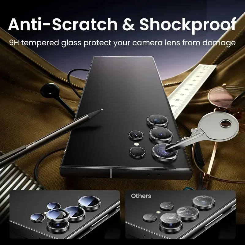 Camera Lens Protector Glass For Samsung S23 S24 Ultra Plus Full Cover Lens Metal Protector Ring For Galaxy S22 Ultra Camera Film thumbnail 3