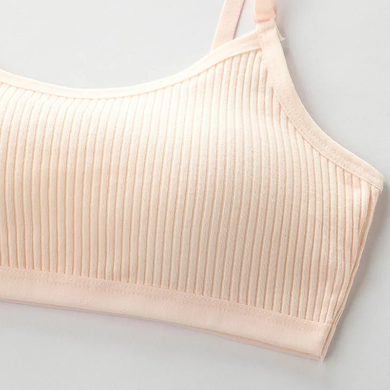 4 Pcs/Lot Children Innerwear Cotton Girls Bra Removable Sponge Cup Puberty Girls Training Bras Breathable Teenage Girl Brassiere thumbnail 3