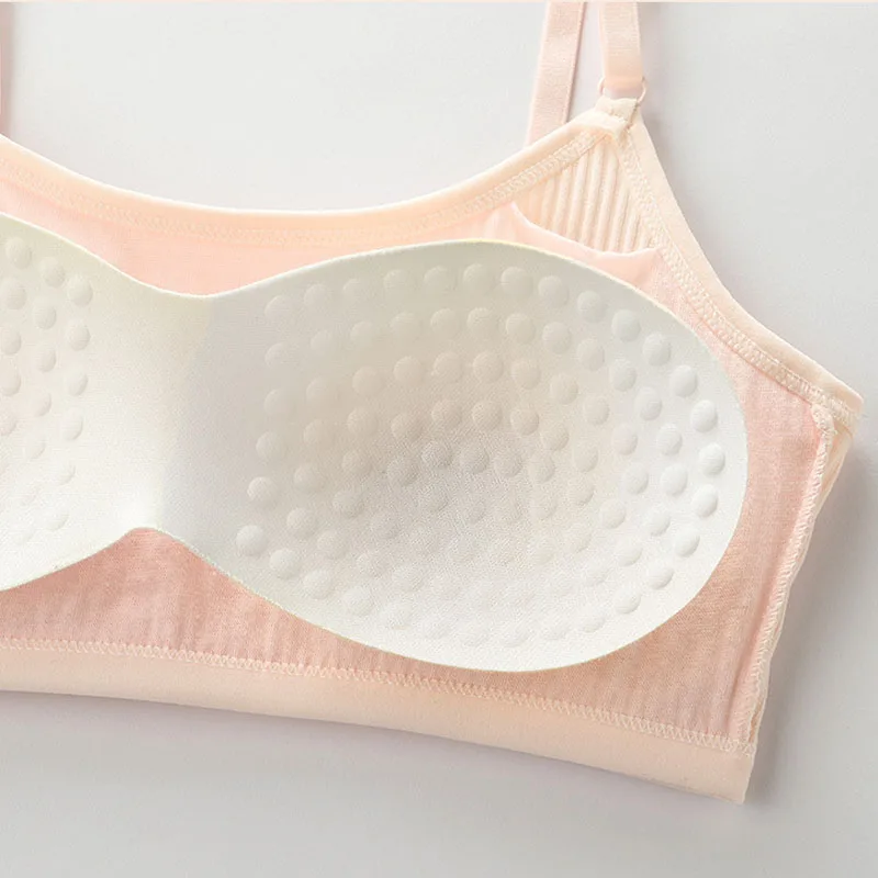 4 Pcs/Lot Children Innerwear Cotton Girls Bra Removable Sponge Cup Puberty Girls Training Bras Breathable Teenage Girl Brassiere thumbnail 5