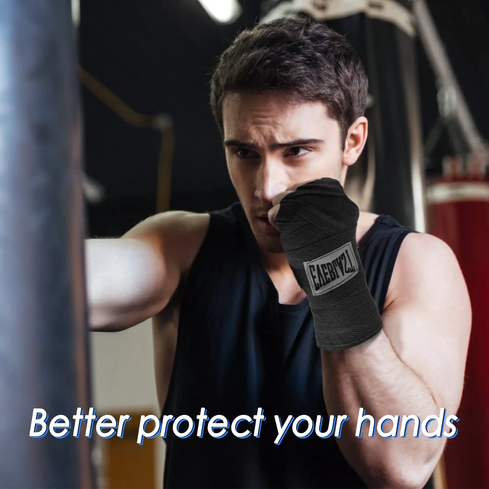 Cotton Boxing Bandages  Soft & Elastic Hand Wraps for Sanda, Muay Thai, Karate - Protects Fists Wrists & Enhances Fitness thumbnail 2