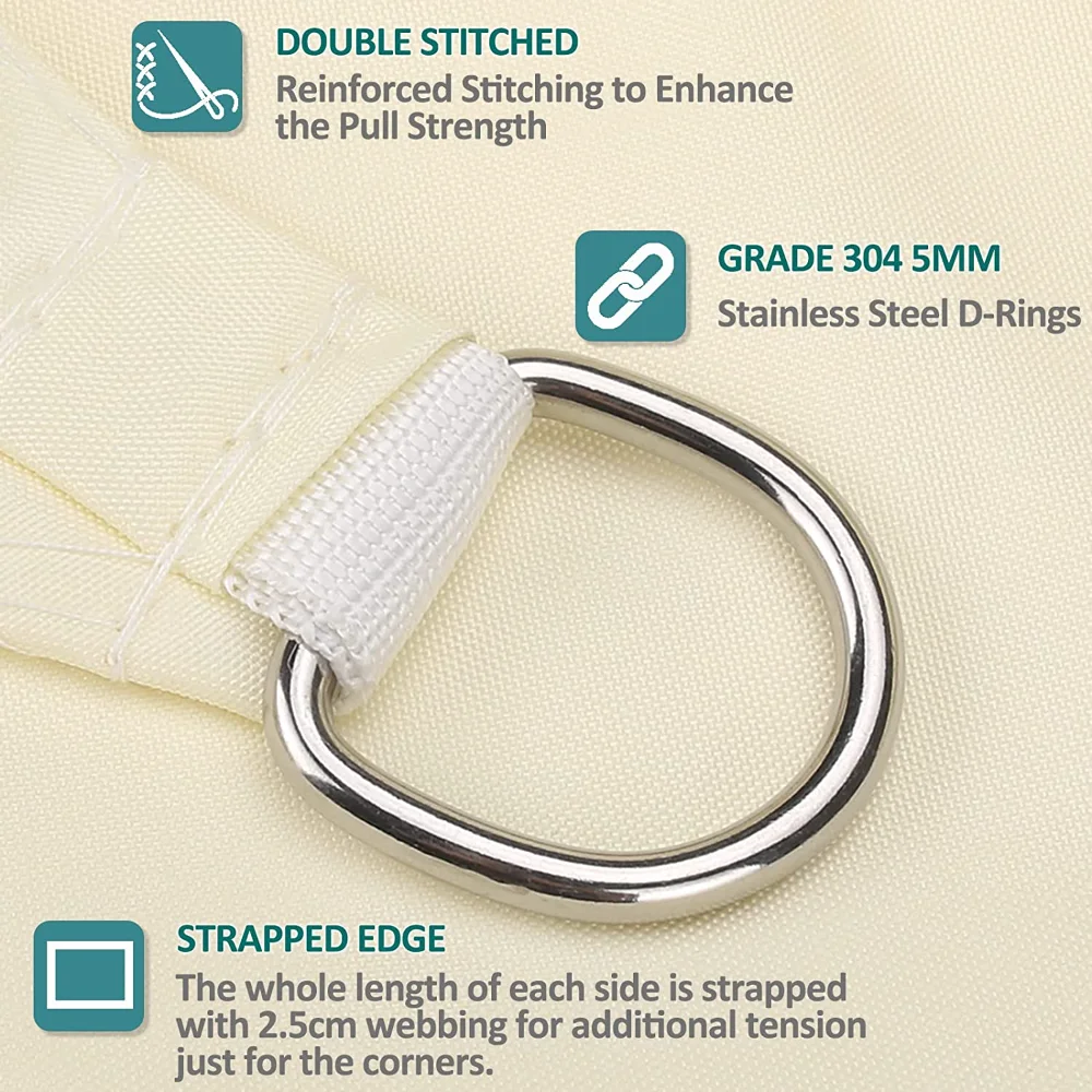 Waterproof Sun Shade Sail Canopy Rectangle UV Block Sun Shelter For Outdoor Garden Patio Backyard Terraza Awning Privacy Screen thumbnail 2
