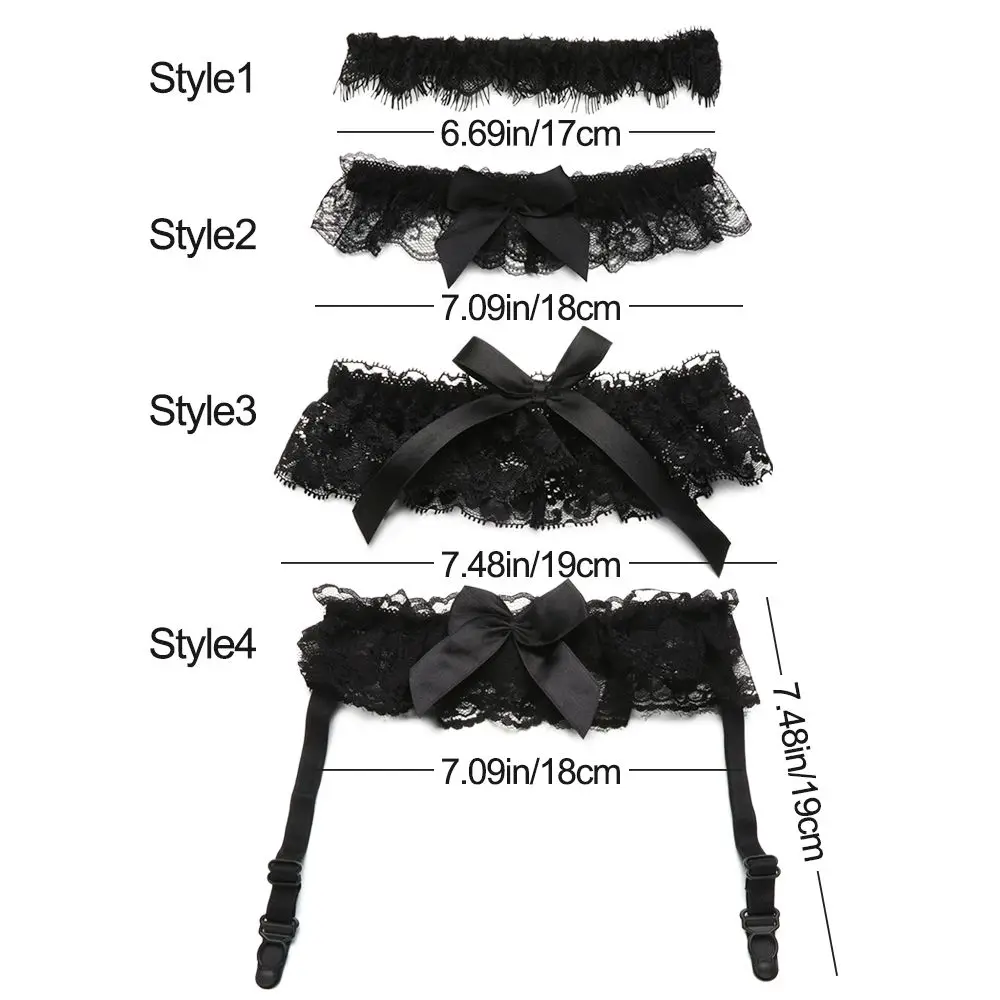 Sexy Fashion Lingerie Wedding Garter Belt Bride Cosplay Party Accessories Bowknot Lace Elastic Leg Ring thumbnail 6