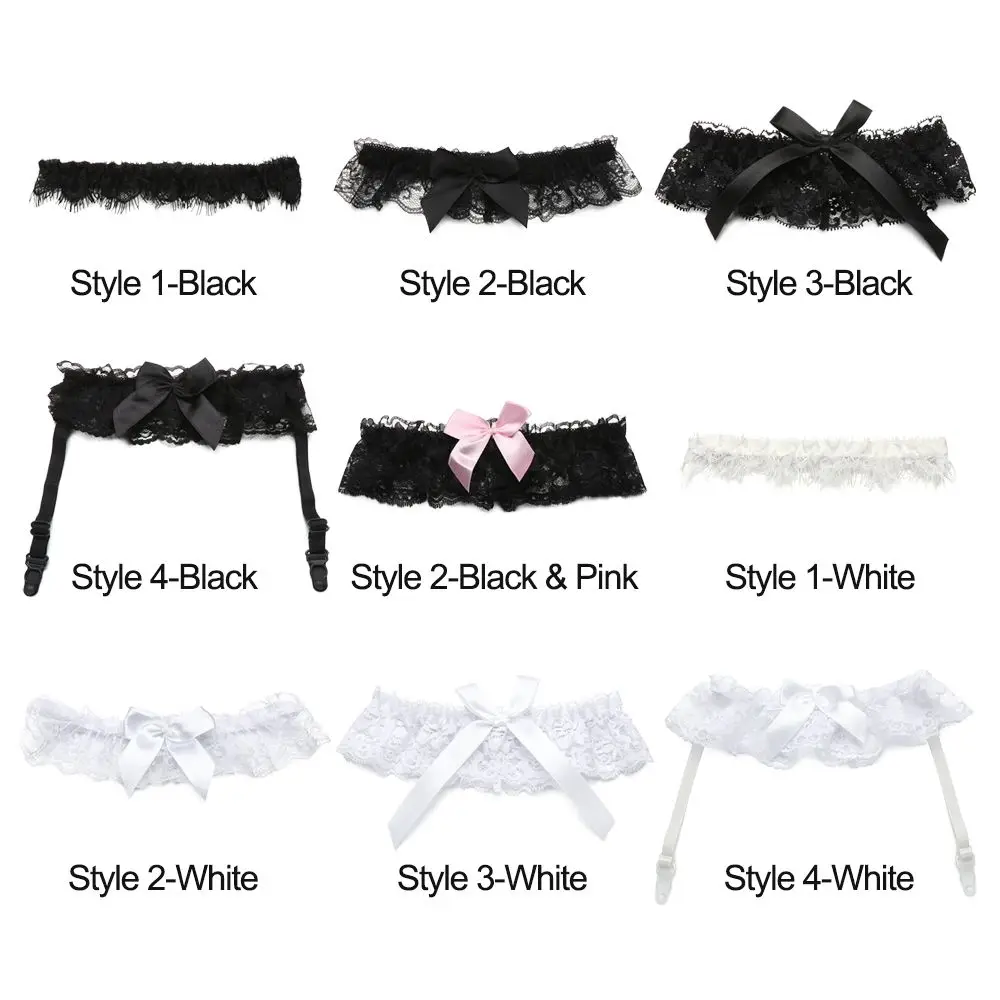 Sexy Fashion Lingerie Wedding Garter Belt Bride Cosplay Party Accessories Bowknot Lace Elastic Leg Ring thumbnail 5