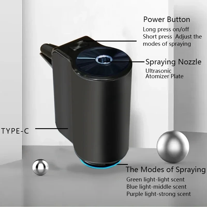 Car Air Freshener Electric Auto Aroma Diffuser Car Air Vent Essential Oil Mist Humidifier Fragrance Diffuser Aromatherapy thumbnail 4
