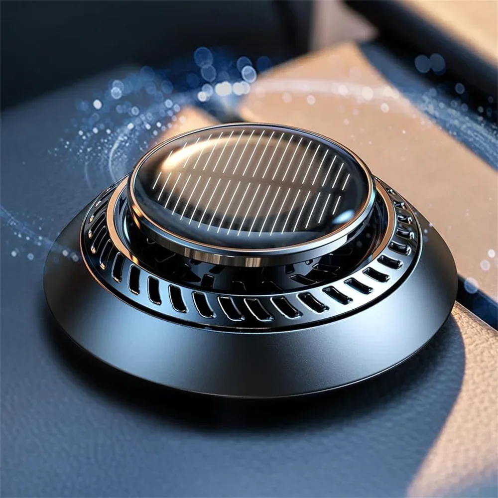 Solar Powered Car Aromatherapy Solar automatic rotation Car Air Freshener Fragrance Car Ornaments Car Diffuser for Essential Oil thumbnail 3