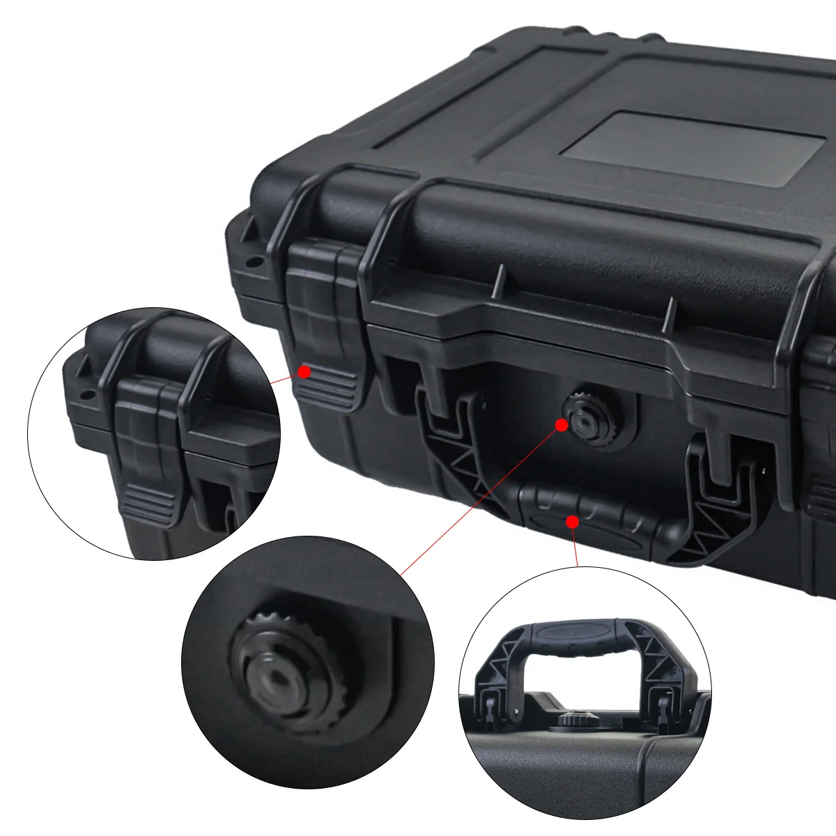 1pc Waterproof Hard Carry Case Bag Tool Case With Pre-cut Sponge Storage Box Safety Protector Organizer Hardware Toolbox thumbnail 5