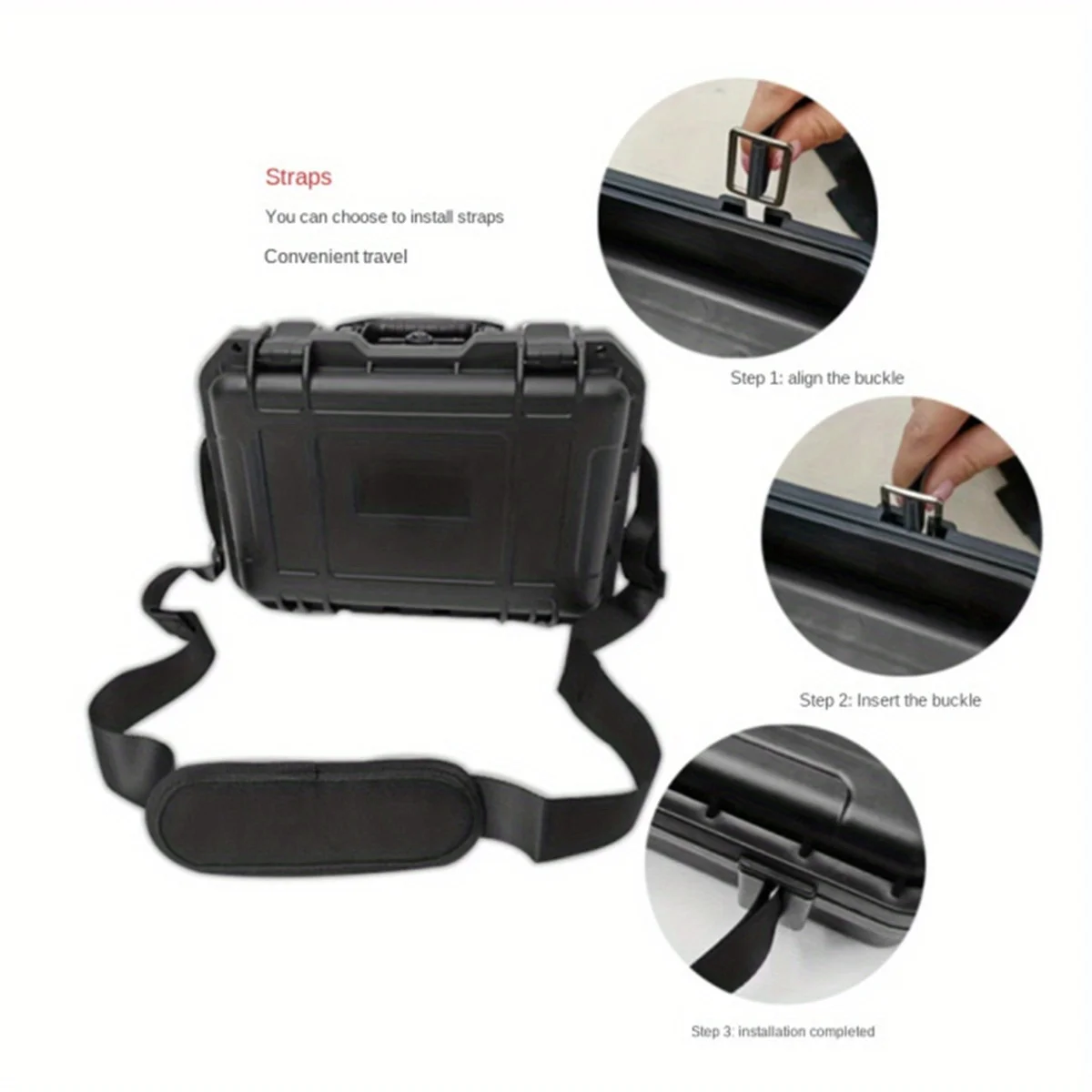 1pc Waterproof Hard Carry Case Bag Tool Case With Pre-cut Sponge Storage Box Safety Protector Organizer Hardware Toolbox thumbnail 3