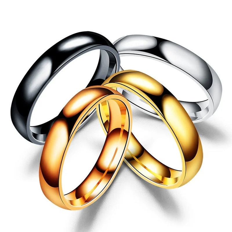 Simple 6mm Titanium Ring Women Men Prevent Allergy High Polished Wedding Rings Stainless Steel Couple Finger Jewelry Gifts thumbnail 2