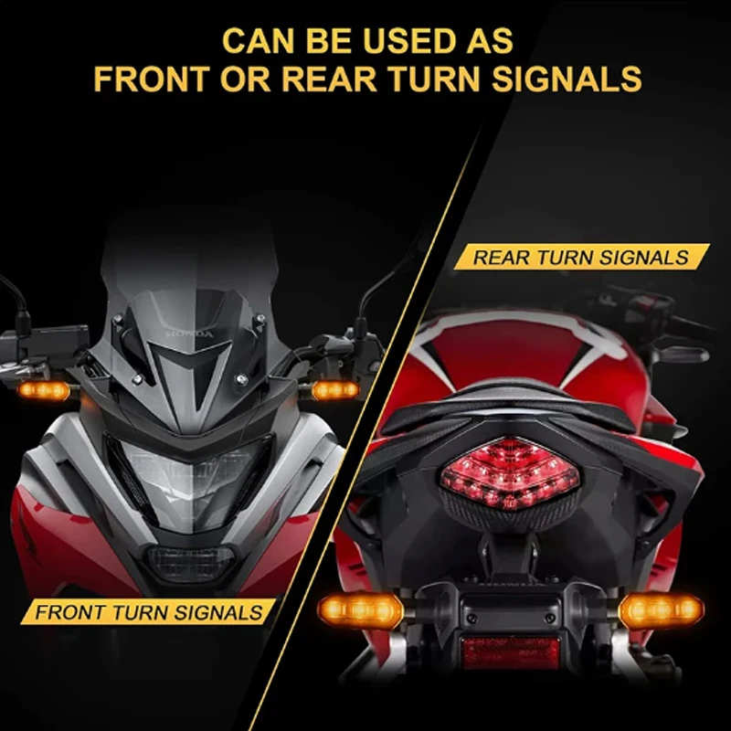 Motorcyle LED Turn Signal Light 12V Moto Amber Indicator Lamp For Yamaha FZ 1 YZF R3 R6 R1 MT 07 09 FZ6 Tracer 900 Tenere 700 thumbnail 4