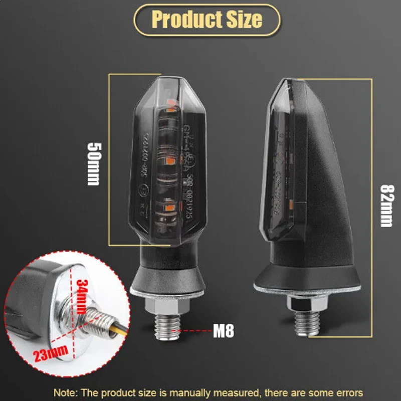 Motorcyle LED Turn Signal Light 12V Moto Amber Indicator Lamp For Yamaha FZ 1 YZF R3 R6 R1 MT 07 09 FZ6 Tracer 900 Tenere 700 thumbnail 2