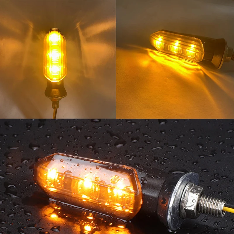 Motorcyle LED Turn Signal Light 12V Moto Amber Indicator Lamp For Yamaha FZ 1 YZF R3 R6 R1 MT 07 09 FZ6 Tracer 900 Tenere 700 thumbnail 5