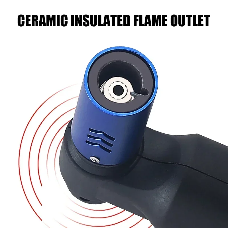 HONEST Metal Gas Lighter Jet Butane Cigar Lighter Windproof Kitchen Pipe BBQ Jewelry Welding Lighter Men's Outdoor Gadgets thumbnail 5