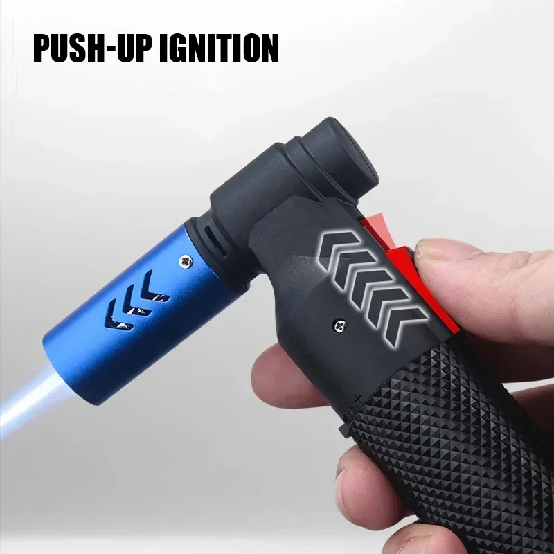 HONEST Metal Gas Lighter Jet Butane Cigar Lighter Windproof Kitchen Pipe BBQ Jewelry Welding Lighter Men's Outdoor Gadgets thumbnail 4