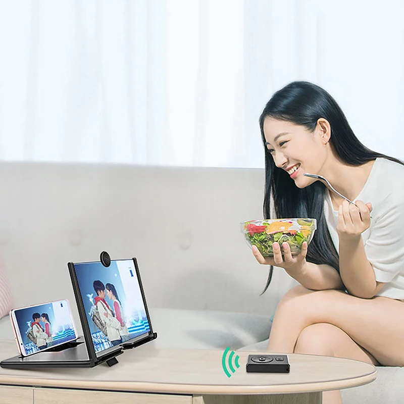 9/10 Inch 3D Screen Amplifier Mobile Phone Screen Video Magnifier For Smartphone Enlarged Screen Phone Stand Bracket Mobile thumbnail 2