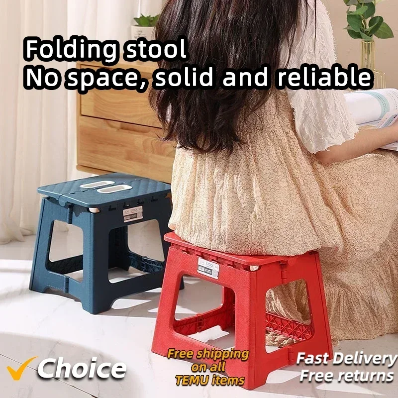 2024 New Adult Children Portable Folding Stool Thickened Plastic Saddle Chair For Outdoor Camping And Fishing thumbnail 5