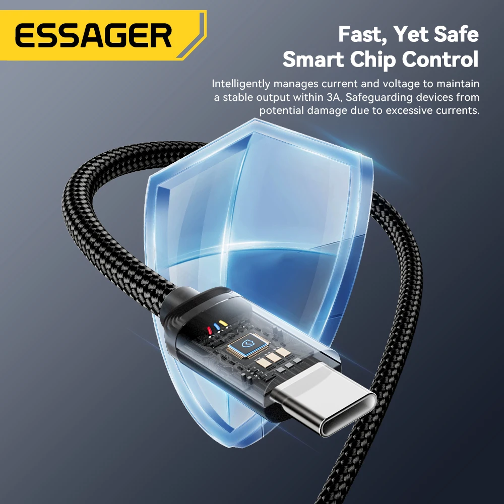 Essager 3A USB Type C Cable For Iphone 15 plus Huawei Mate60 P60 Fast Charging Wire USB-C Charger Data Cord For  Xiaomi  Samsung thumbnail 4