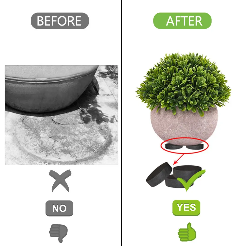 40/80/120Pcs Flower Plant Pot Feet Invisible Flowerpot Riser Self-adhesive Non-slip Pot Base Tray Indoor Outdoor Garden Supplies thumbnail 3