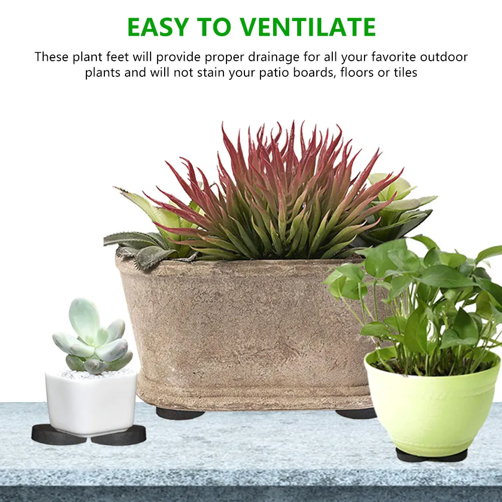 40/80/120Pcs Flower Plant Pot Feet Invisible Flowerpot Riser Self-adhesive Non-slip Pot Base Tray Indoor Outdoor Garden Supplies thumbnail 2