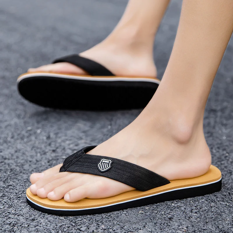 Flip-Flops For Men 2024 Summer Anti-Skid Breathable Home Outdoor Comfortable Slippers Daily Casual Men Flip-Flops Beach Slippers thumbnail 2