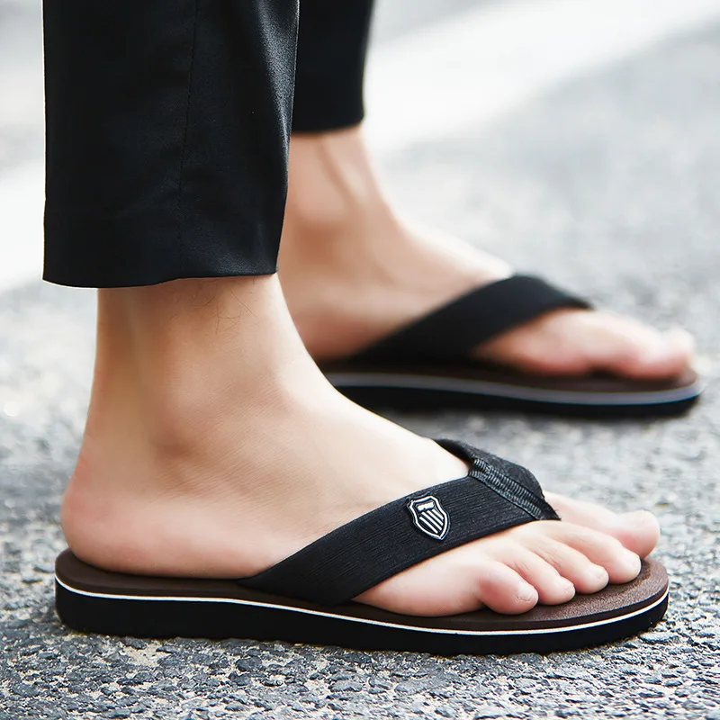 Flip-Flops For Men 2024 Summer Anti-Skid Breathable Home Outdoor Comfortable Slippers Daily Casual Men Flip-Flops Beach Slippers thumbnail 5