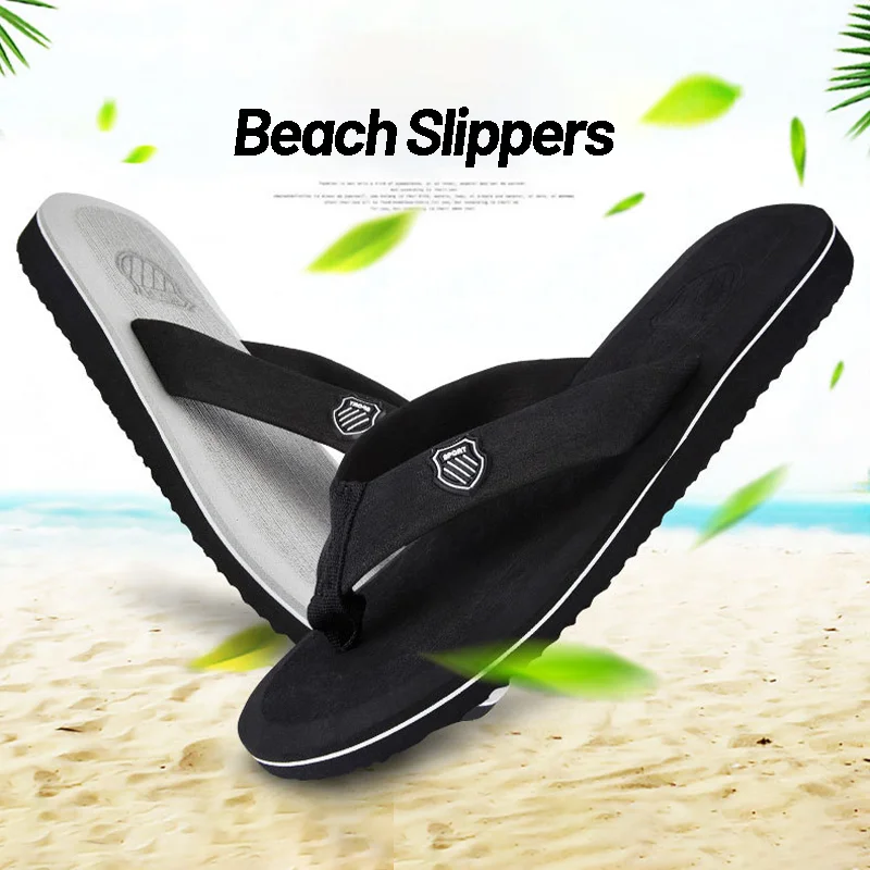 Flip-Flops For Men 2024 Summer Anti-Skid Breathable Home Outdoor Comfortable Slippers Daily Casual Men Flip-Flops Beach Slippers thumbnail 3