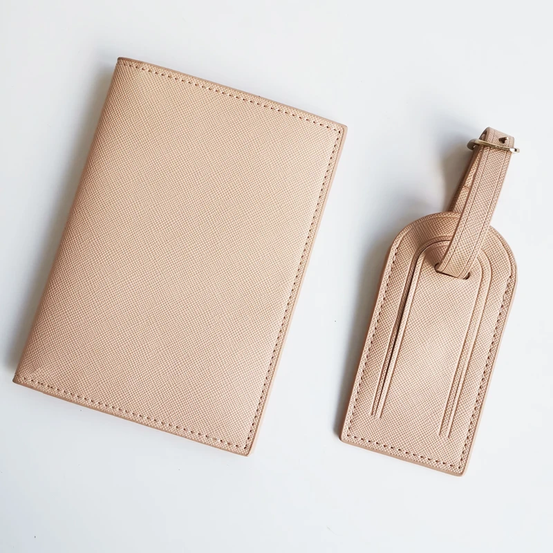 Lightweight portable multicolors saffiano pu leather passport clip travel ticket clip versatile multifunctional passport holder thumbnail 4