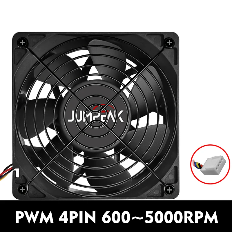 12V 3500RPM 5000RPM High Speed 12038 120mm Fan Two Ball Bearing 12cm Cooling Fans For Server Workstation BTC Mining Cabinet Case thumbnail 2