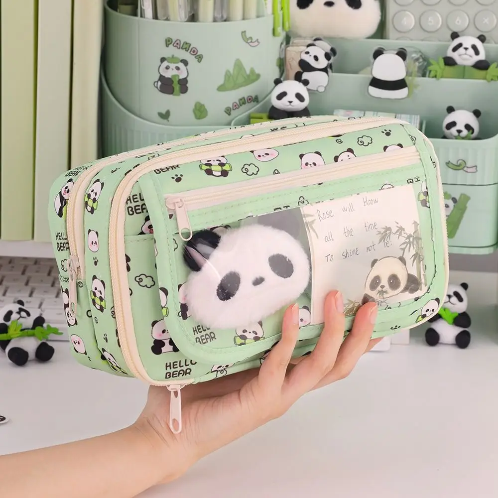 Multi Functional Capybara/Panda Pen Bag Large Capacity Nine-Layer Pencil Case Dirt-proof Stationery Bag School Office thumbnail 3