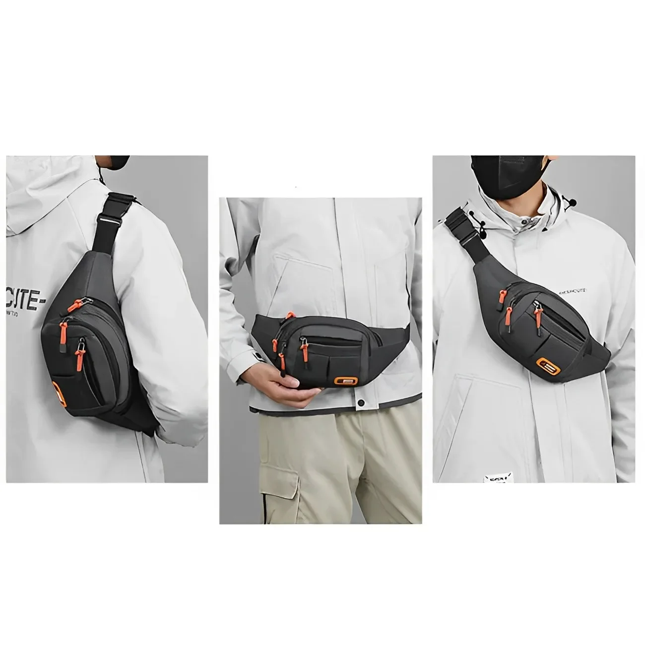 Men Women Oxford Waterproof Mobile Waist Bag Unisex Multifunctional Large Capacity Fanny Pack Wear-resistant Para Hombre 2024 thumbnail 2