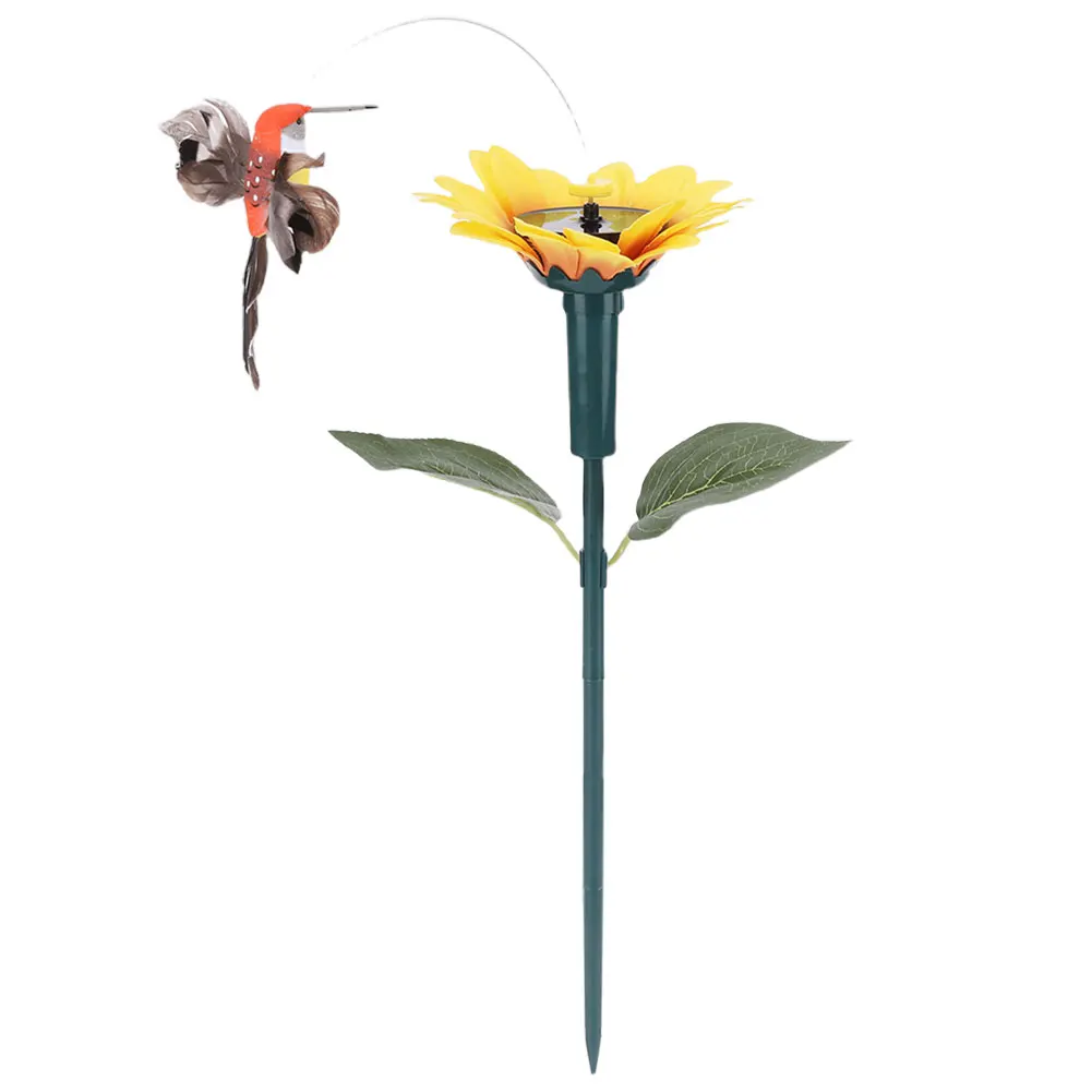 Solar Sunflower Animal Stake Decor Rotating Butterfly/Hummingbird Decor 40cm Garden Ornaments Waterproof for Yard Patio Pathway thumbnail 5