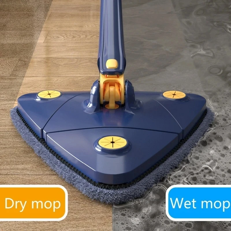UNTIOR Telescopic Triangle Mop 360° Rotatable Spin Cleaning Mop Squeeze Wet and Dry Use Water Absorption Home Floor Tools thumbnail 4