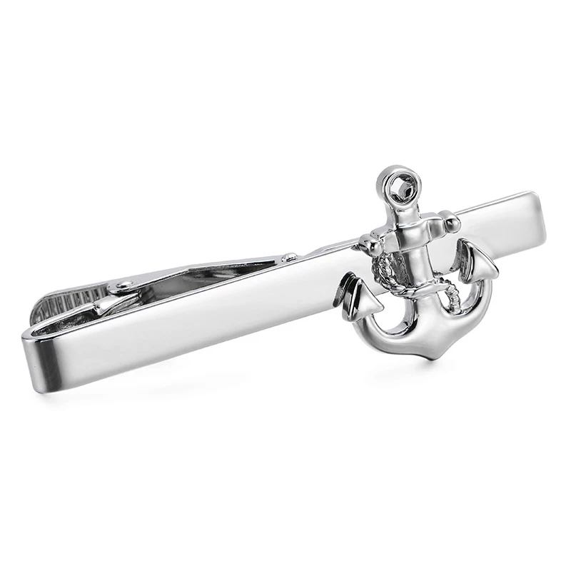 New copper material boat anchor tie clip fashion brand men's wedding tie pin clothing accessories wholesale thumbnail 2