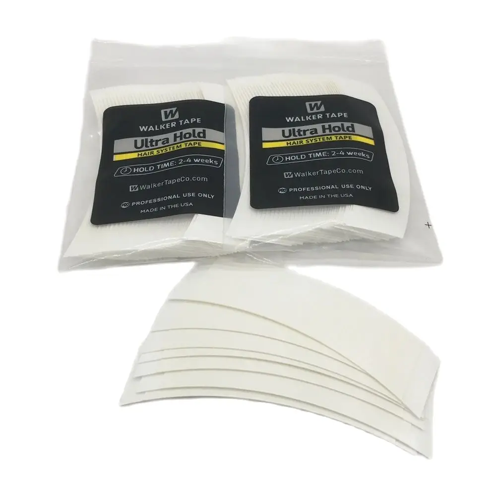 36 pcs 7.6 cm* 2.2 cm White Ultra hold tape lace front tape arc double sided Tape for toupee wig adhesive thumbnail 2