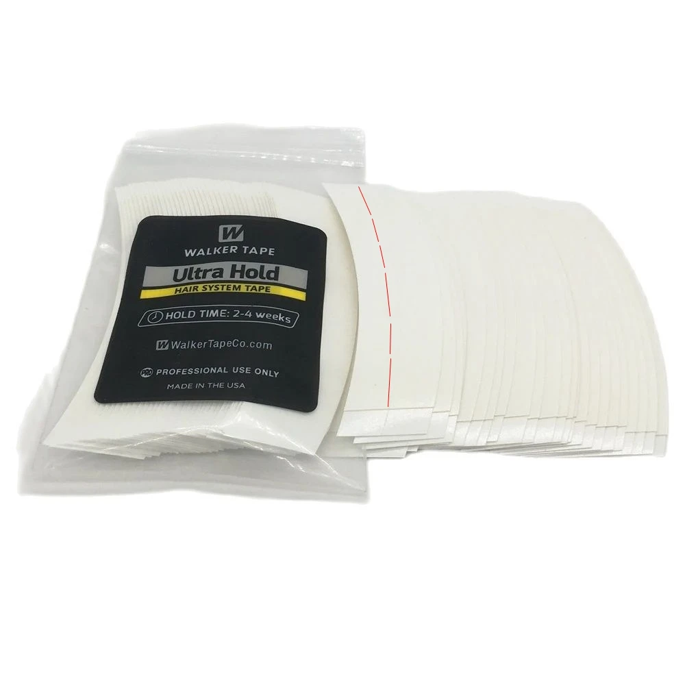 36 pcs 7.6 cm* 2.2 cm White Ultra hold tape lace front tape arc double sided Tape for toupee wig adhesive thumbnail 4