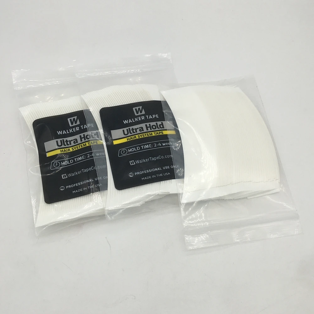 36 pcs 7.6 cm* 2.2 cm White Ultra hold tape lace front tape arc double sided Tape for toupee wig adhesive thumbnail 5