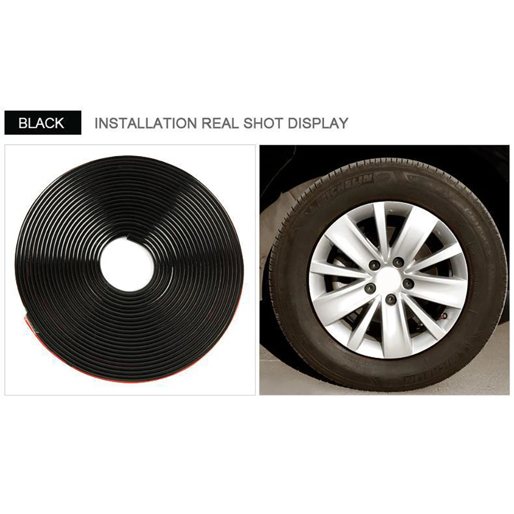 8M Car Wheel Protection Ring with Adhesion Promoter Car Rim Protection Strips Anti-Collision Wheel Rim Protectors for Automobile thumbnail 5