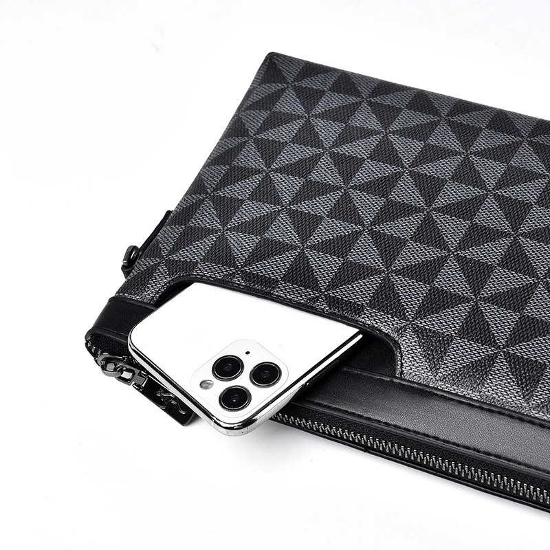 Men Wallet Clutch Bag Leather Coin Purse Large Capacity Envelope Long Wallet Business Men Handbag For Phone Card Holder Key Bag thumbnail 4