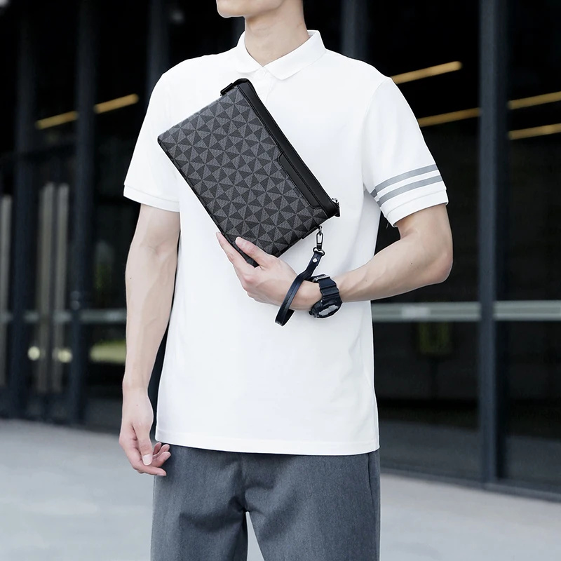 Men Wallet Clutch Bag Leather Coin Purse Large Capacity Envelope Long Wallet Business Men Handbag For Phone Card Holder Key Bag thumbnail 5