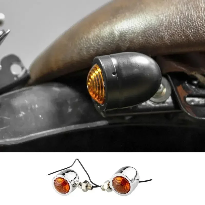 2pcs Motorcycle Turn Indicator Mini Round Motorcycle Running Lights for Rear and Head Turn Daytime Motorcycle Running Lights thumbnail 6