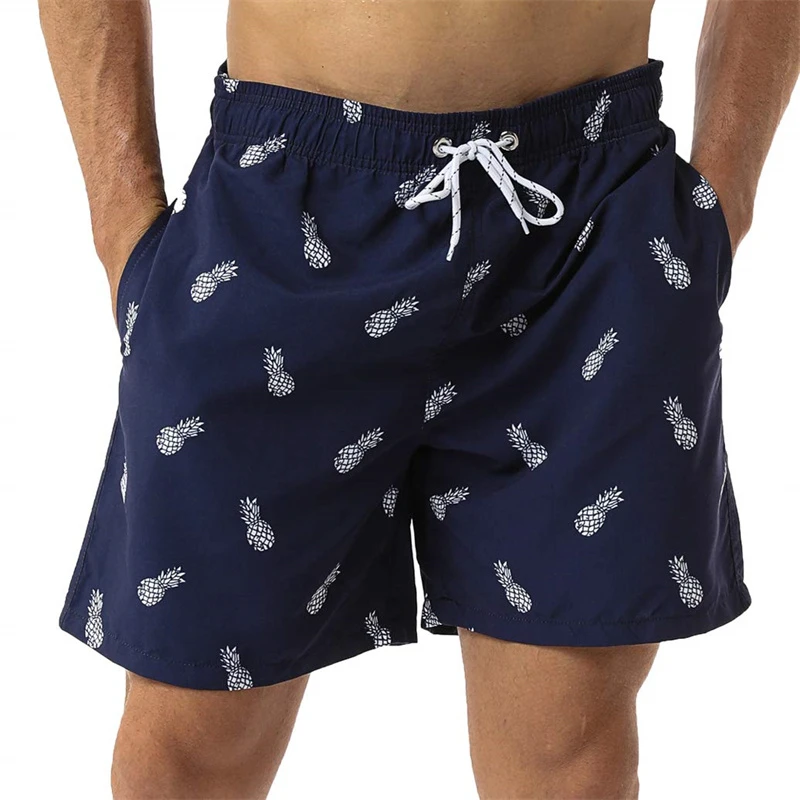 New 3D Simple Graphic Beach Shorts Men Women Fruit Pineapple Print Surf Board Trunks Hawaii Swimwear Pants Kids Cool Ice Shorts thumbnail 3