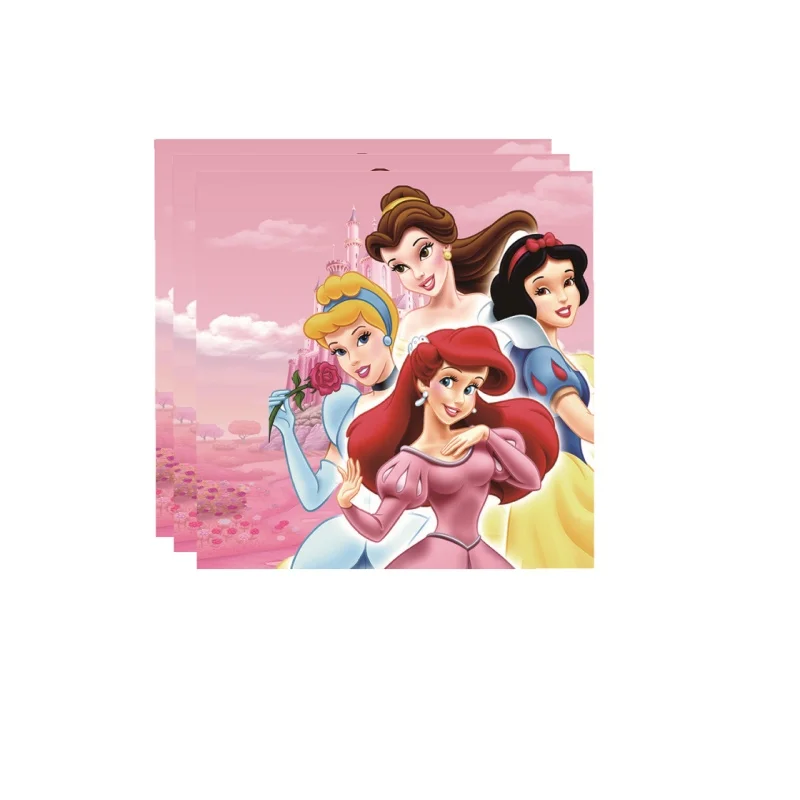 Cartoon Six Princess Theme Party Decoration Disposable Tableware Girls Birthday Party Supplies Princess Cup Plate Tablecloth Set thumbnail 5