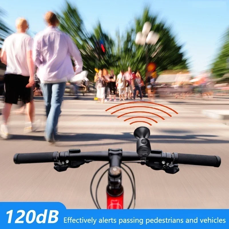 Bicycle Horn Electric Scooter Bell 120DB Waterproof Bike Horn MTB Road Cycling Bicycle Alarm Horn For Xiaomi M365 Pro Accessorie thumbnail 5