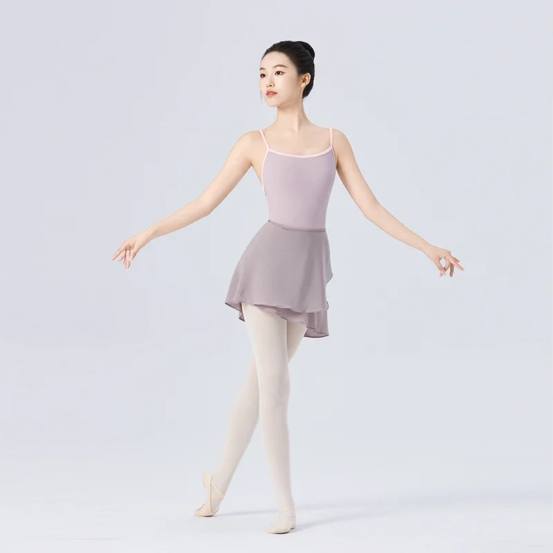 Women Ballet Leotards Dance Camisole Gymnastic Leotard Lining Adult Cross Back Ballet Bodysuit Teen Skate Swimsuit thumbnail 4
