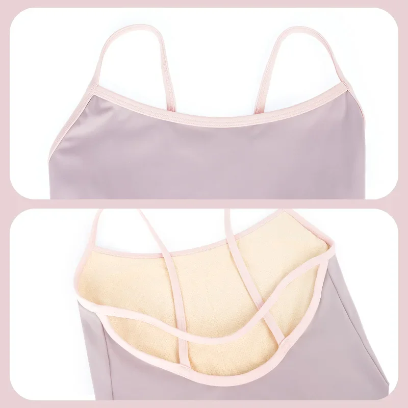 Women Ballet Leotards Dance Camisole Gymnastic Leotard Lining Adult Cross Back Ballet Bodysuit Teen Skate Swimsuit thumbnail 5