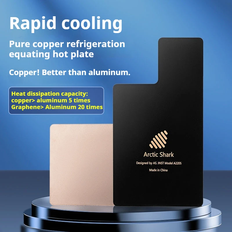 Game Mobile Phone Cooler Cooling Fin Patch Holder Copper Sheet Uniform Heat Dissipation Board Increases Dissipation Area thumbnail 2